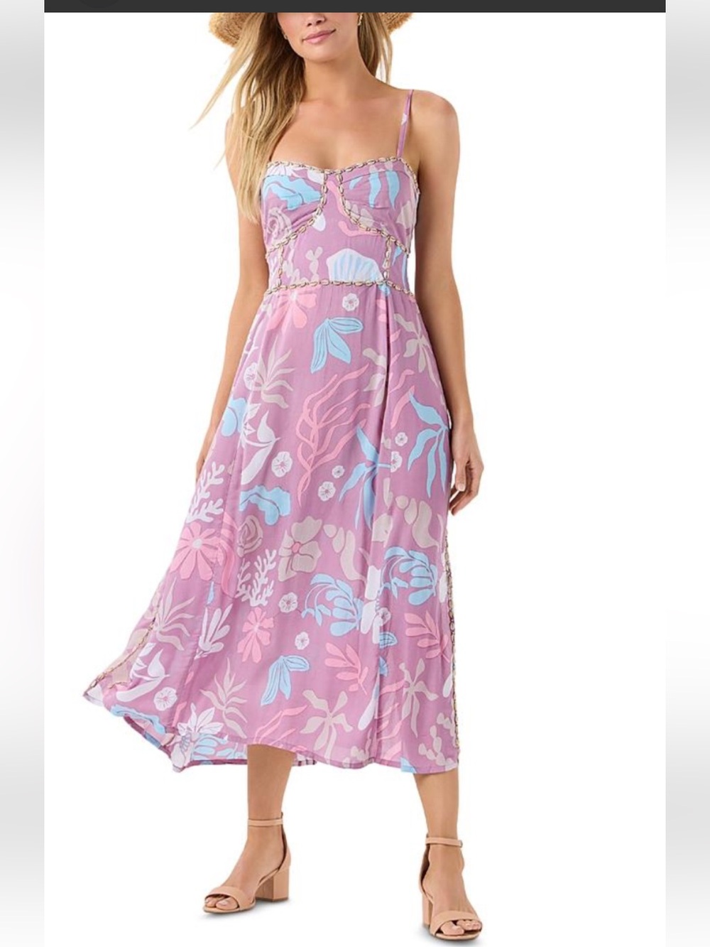 Tiare Hawaii NWT Bloomingdales Size S Floral Midi Sundress